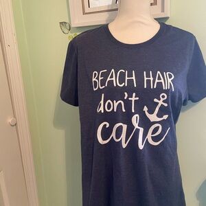 Port and company Navy Graphic Tee with White Print, X-Large